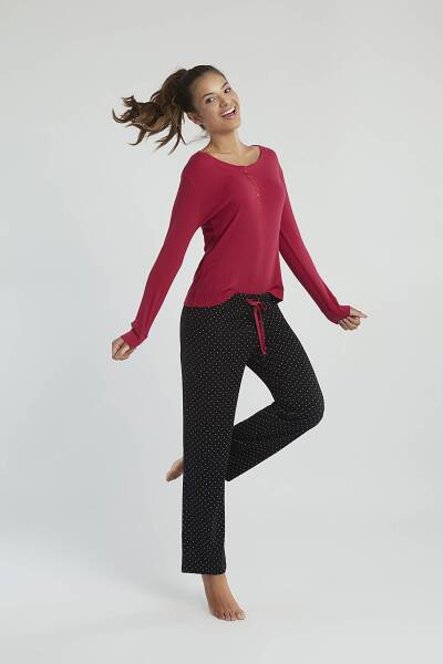 Pijama 31391 borgoña $22.990